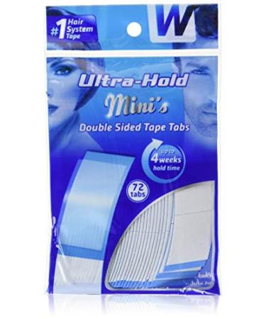 Ultra Hold Mini Tabs - Durable Double Sided Hair Wig Tape - Long Lasting Water & Heat Resistant - 72 Tabs per Pack