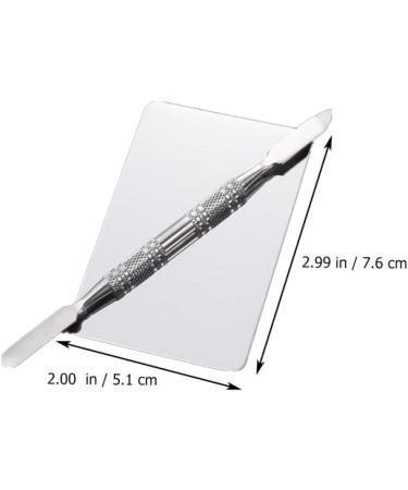 VILLCASE 3 Sets Ring Palette - Nail Art Display & Mixing Kit | Mini Stainless Steel Nail Accessories 7.6x5.1cm - Buy Online on GoSupps.com