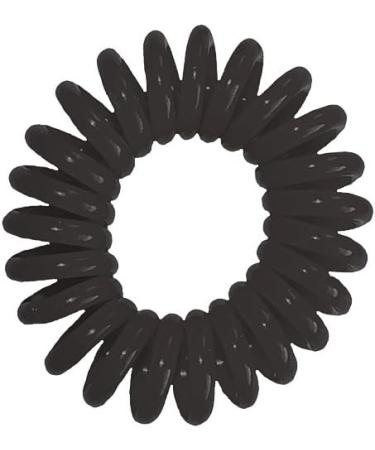 2 Black Spiral Hair Ties for Kids | Plastic Braid Rubber Hair Accessories | Durable Coil on SB Card - Buy Online on GoSupps.com