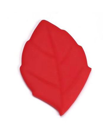 Digjobk toothbrush cup portable travel silicone water mug personalized maple leaf form outdoor washing cup toothbrush holder lid oral cup (color: red)