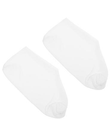 Minkissy 4pairs Moisturizing Socks Hydrating Socks Foot Spa Gloves Bronzing Pearls for Face Moisture Socks Moisturizer Socks Anti-Crack Cotton Spandex Ripstop Socks White Aldult