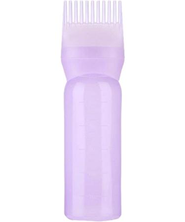 Hair Oil Applicator Bottle - Hair Dye Brush Bottle Root Comb | Root Comb Applicator Bottle | Shampoo Bottle Oil Comb Applicator | Portable Hair Dye Color Comb Bottle With Scale For Indoor Purple - Buy Online on GoSupps.com