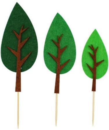 Felt Tree Cactus Cupcake Toppers - DIY Potted Plant Dessert Decorations for Celebrations - Buy Online on GoSupps.com