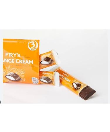 3 x Fry's Orange Cream Chocolate Bar 3 Pack 147g Delicious Tasty And Twisty Treat Gift Hamper - Buy Online on GoSupps.com
