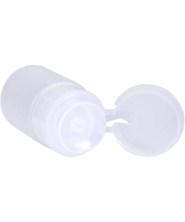 Empty Plastic Bottle 60ML Pump Dispenser for Nail Art Polish Remover Alcohol Makeup Remover (White) - Buy Online on GoSupps.com