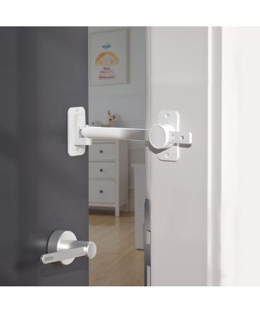 Safelon 1 piece of baby safety door finger clamping protection door lock and door stop for children and pets comfortable cat access adjustable door bars for dogs no more pet concedes (white) - Buy Online on GoSupps.com