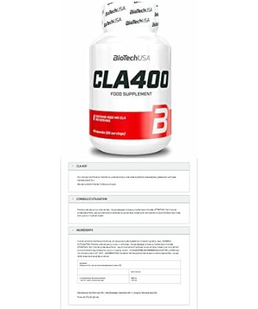 Biotech USA CLA 400 - Effective Fat Burner & Weight Management Pills | Slimming Supplements for Fast Cellulite Reduction (80 Capsules) - Buy Online on GoSupps.com
