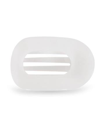 Women Hair Claw Bendable Teeth Strong Grip Flat Design Hair Clip Anti-slip Secure Hold Hairpin Hair Accessory White
