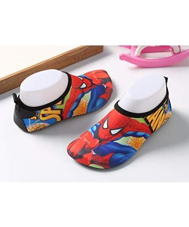 Kids Quick-Dry Barefoot Aqua Socks for Beach Pool Surfing - Red Spider Design | Sizes 9.5-11 Little Kid | Soft & Comfortable for Boys and Girls - Buy Online on GoSupps.com