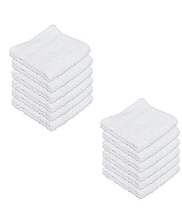 12 Pack White Hands Towels Fingertip Towel Make Up Face Wipes Highly Absorbent Washcloths (12 Wx12 L)