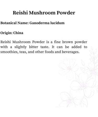 Reishi Mushroom Powder (114 G) 1 g (Pack of 1) - Buy Online on GoSupps.com