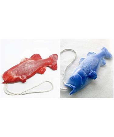 American Bass Soap on a Rope Made in the USA Hand Soap Bath Soap Soap for Men (Set of 2)