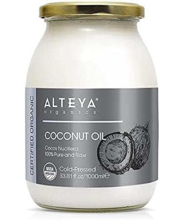 Alteya Organic Extra Virgin Coconut Oil 1000ml - 100% USDA Certified Organic Pure Natural Extra Virgin Coconut Oil (Cocos Nucifera) - Buy Online on GoSupps.com