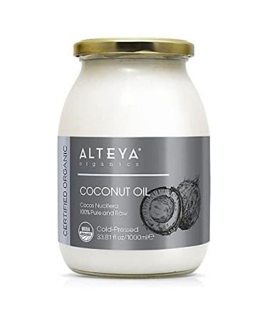 Alteya Organic Extra Virgin Coconut Oil 1000ml - 100% USDA Certified Organic Pure Natural Extra Virgin Coconut Oil (Cocos Nucifera)