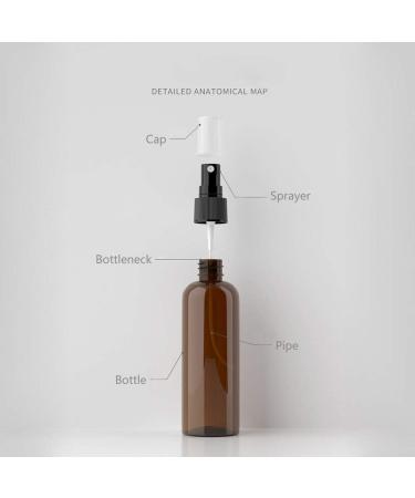 VOANZO 10PCS Empty Plastic Spray Bottle 100ml Fine Mist Travel Atomiser Set Refillable Travel Size Bottle Toiletries Liquid Containers (brown) Black Brown - Buy Online on GoSupps.com