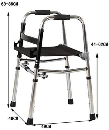 Walker Compact Folding Walker for Seniors and Handicapped with Heavy Duty Support with Trigger Release Good times - Buy Online on GoSupps.com