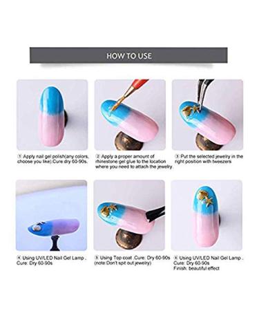 800+ Gold Nail Micro Caviar Beads & Charms Kit with Tweezers - 3D Nail Art Decorations & Accessories - Buy Online on GoSupps.com