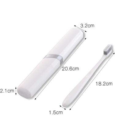 Buy Healvian Travel Toothbrush Holder - Protective Cover & Container for Manual Toothbrush | Ideal for Travel White 1 Pack - Buy Online on GoSupps.com