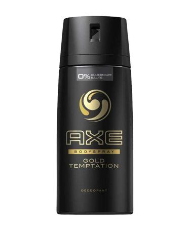 Axe Gold Temptation Body Spray Antiperspirant & Deodorant 4oz - Pack of 6 Cans | 48-Hour Odor Protection - Buy Online on GoSupps.com