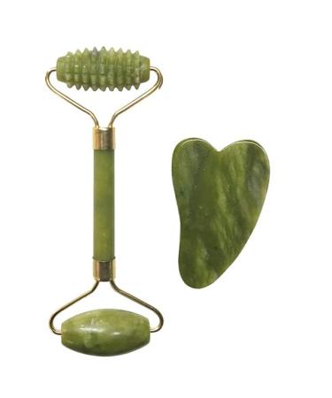 Massager for Face Jade Roller Facial Skin Care Tools Natural Gouache Scraper Body Back Beauty Slimming Massagers Roller Set (Color : Citou guasha)