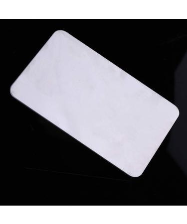 Stainless Steel Makeup Mixing Palette - Rec Shape Plate with Spatula for Nail Art & Cosmetic Blending - Buy Online on GoSupps.com
