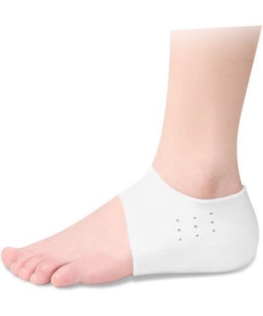 FOMIYES Height Increasing Insole Sock Pads - Silicone Heel Protectors for Men & Women | Non-Slip Silicone Heel Sleeves | White Half Shoe Inserts - Buy Online on GoSupps.com