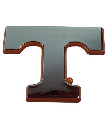 Tennessee UT Volunteers Power T Metal Auto Emblem (Chrome with Orange Trim)