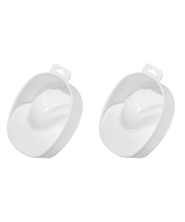 Mikinona Lot de 2 bols de manucure pour tremper les - Bol de polissage pour - Bol pour retirer le gel - de dissolvant de de trempage - Plateau pour le nail