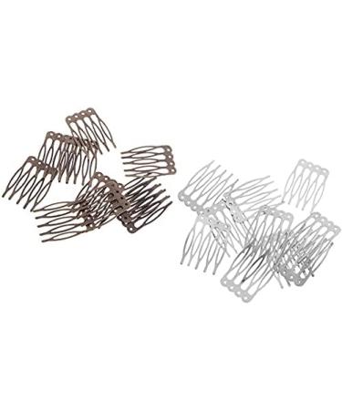20 Piece 5 Teeth DIY Metal Wire Hair Clip Bridal Wedding Veil Comb - Fashion Accessory - Buy Online on GoSupps.com