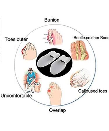 PEDIMEND Silicone Gel Big Toe Separators with Bunion Protector (5PAIR) - Prevent Discomfort Caused by Bunions and Hallux Valgus - Reduce Pressure and Friction Unisex - Foot Care - Buy Online on GoSupps.com