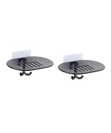 Ciieeo 2pcs Box Drain Soap Holder Straw Glasses Easter Island Silicone Mold Venetian Plaster Tools Bathroom Storage Soap Rack Soap Holder with Hook Soap Box Suction Wall