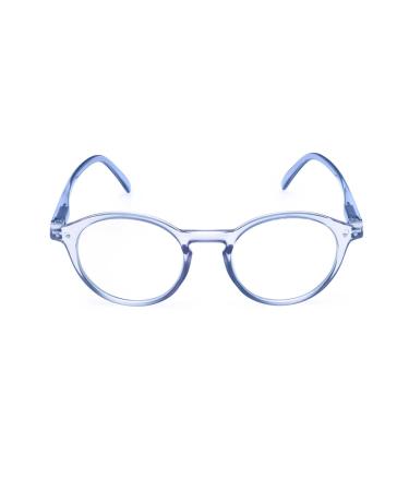 Contacta jelly reading glasses for women and men half -transparent glossy with flex sticks color blue diopttria +1.00 pack with glasses case 26 g - Buy Online on GoSupps.com