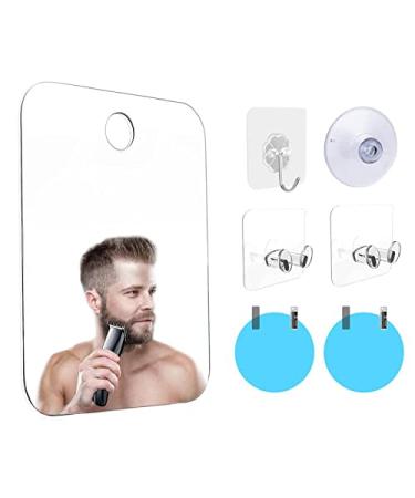 TianWei Anti-Fog Shower Mirror Kit Fogless Bathroom Shaving Mirror Lady Makeup Mirror  fogless Mirror  Long-Lasting Multifunctional Adhesive Hook Shower Mirror fogless Shower kit