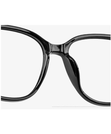 Qinzhenz +350 Large Square Reading Glasses - Anti-UV Anti-Blue Light Flat Lighting Mirror for Presbyopia - Black Color - Buy Online on GoSupps.com