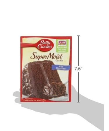 Betty Crocker Super Moist Milk Chocolate Cake Mix 15.25 oz - Delicious and Easy to Bake - Buy Online on GoSupps.com