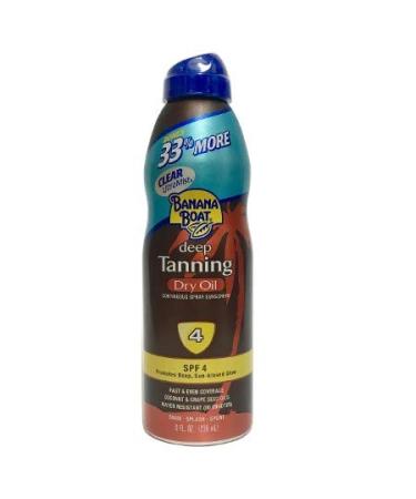 Banana Boat Deep Tanning Dry Oil with Coconut Oil SPF 4 - 8 oz | Sunscreen for Dark Sun Kissed Tan - Buy Online on GoSupps.com