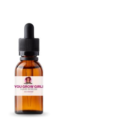Curly Girl LaLa -You Grow Girl! Hair Serum - Organic Ayurvedic Herbs Infused with Rosemary  Chebe  Bhringraj and Mct Oils