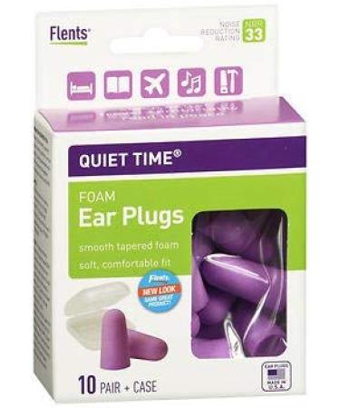 Flents Quiet Time Comfort Foam Ear Plugs - 10 Pair Pack of 2