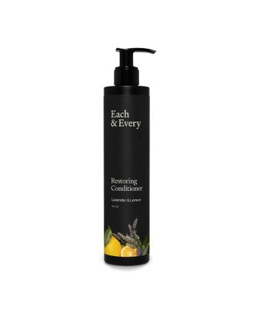 Each & Every Restoring Conditioner Sulfate and Silicone Free | Made with Essential Oils Plant-Based Vegan Formula (Lavender & Lemon)