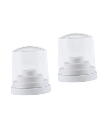 POPETPOP 2 Pcs 48 Nail Bit Holder Case Nail Drill Bits Holder Nails Drill Bits Nail Drill Bit Container Nail Bit Organizer Nail Drill Bits Stand White Multicolor Bracket Box Size 1x2pcs Whitex2pcs