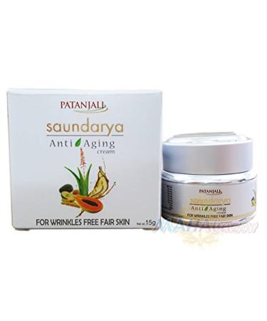 patanjali Saundarya - Anti Aging Cream - For Wrinkles Free Fair Cream 15Gram