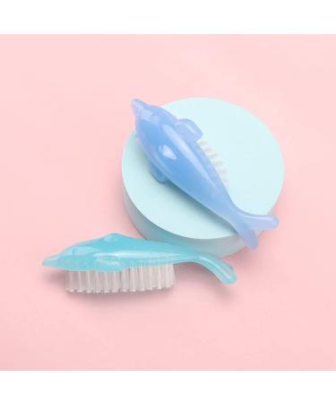 Lurrose 4pcs Nail Brushes Set - Delphin Form Cleaning Brushes for Toenails & Fingernails | Nail Art Tools in Random Colors - Ideal for Nail Peeling & Cleaning - Buy Online on GoSupps.com