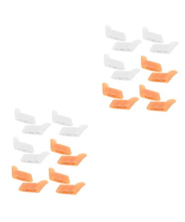 Toe Stretchers 24 Pcs Little Splitter Curled Pinky Straightener Stretchers Sleeves Silicone Curls Gel Thumb Protector Silicone Gel Silicone Pinky Toe Separator White Color of Skinx2pcs 6x2x0.6cmx2pcs