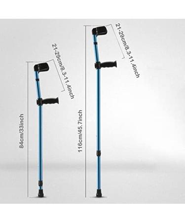 Adult Folding Forearm Crutch with Open Cuff Blue Portable Adjustable Walking Stick for Elderly Disabled and Physically Impaired 1 Unit Safehappy Smooth Sailing - Buy Online on GoSupps.com