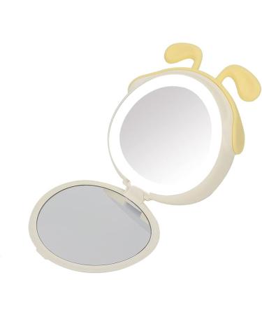HURRISE Lighted Mirror Lightweight Mirror with Lights Travel Mirror 3000mAh USB Power Bank Compact Mirrors Travel Use for Home Use Touch Up Daily Use (Yellow) - Buy Online on GoSupps.com