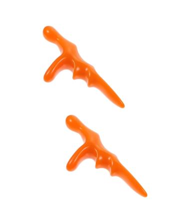 Healeved 2 STK acupuncture dots Massage tools Neck massage device reflex zone massage tab massage devices portable massage tab manual massage bars hook massage tab pp connect foot orangex2st 14.5x6.5cmx2pcs