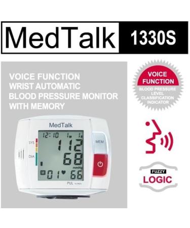 Medittalk I 1330S Wrist Blood Pressure Meter - Full Automatic Measurement & Arrhythmia Alerts | International Shipping Available - Buy Online on GoSupps.com