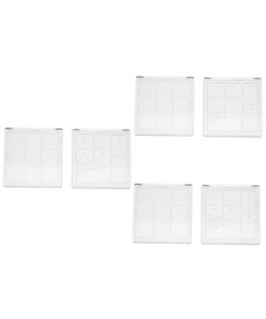 FOMIYES 12 Pcs Eyeshadow Palette Plastic Pallet Empty Eyeshadow Cases Eyeshadow Plate Travel Small Red Box 8x1cmx3pcs As Shownx3pcs