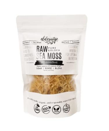 Sea Moss | WILDCRAFTED | 2.5 oz That Makes 64 oz of Gel | Raw + Non GMO | Sundried | Mineral Rich | Saint Lucia Sea Moss | Golden
