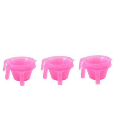 9 pieces blending hair color bowl hair tint cup dyeing bowl hair bleaching bleeaching household salon hair bowl hair dye bowls tool kit mixing bowl soft plastic 16x14cmx3pcs pink x 3 pieces.